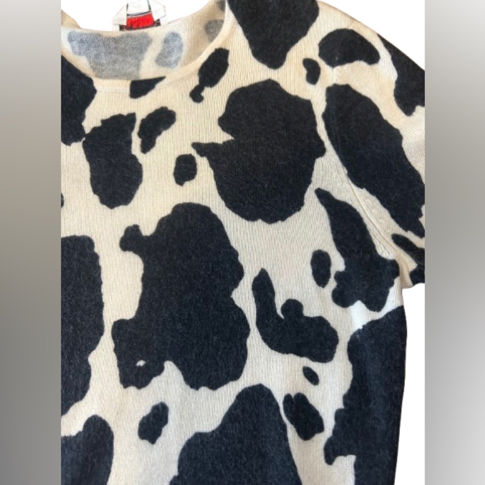 Talbots Women’s Vintage Cashmere Black and White Long Sleeve Size Small - Picture 4 of 5
